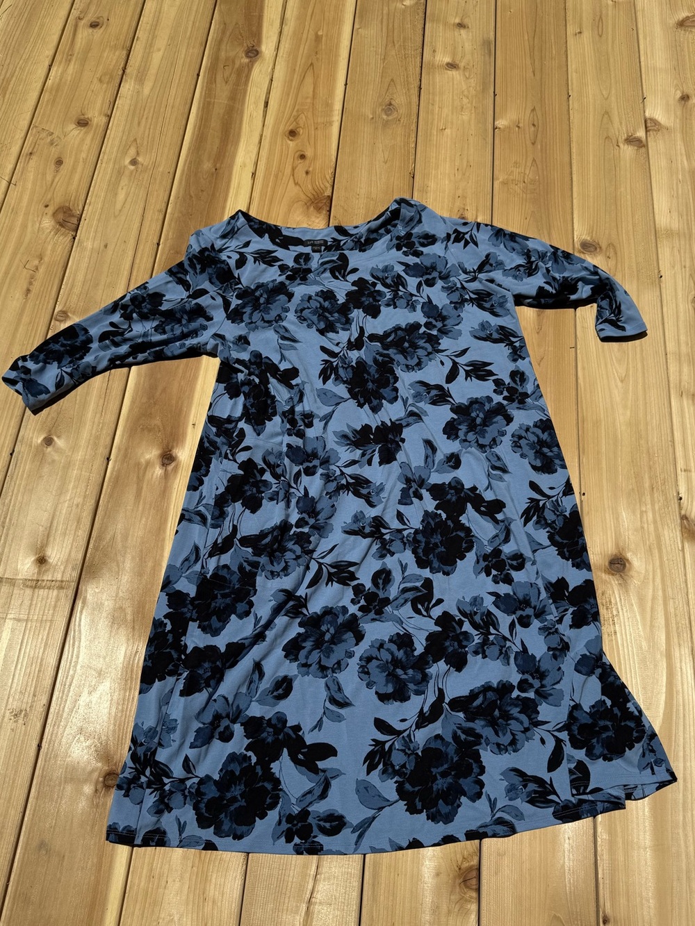 JJill Blue Floral A-Line Dress
